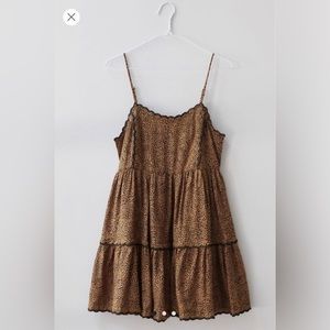 NWT Urban Outfitters Cheetah Babydoll Mini Dress